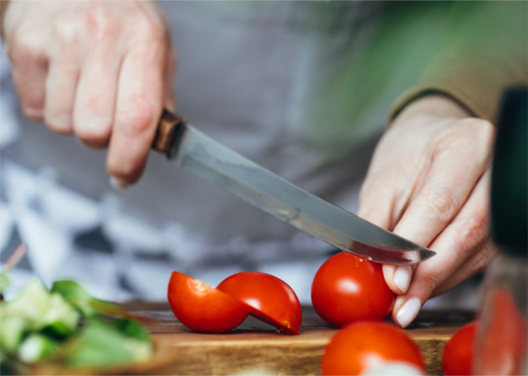 Tomaat snijden